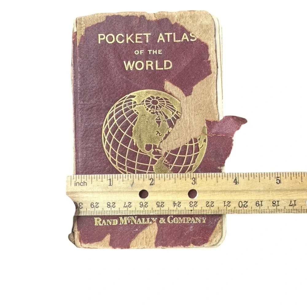 Rand McNally Pocket Atlas - Red and Gold